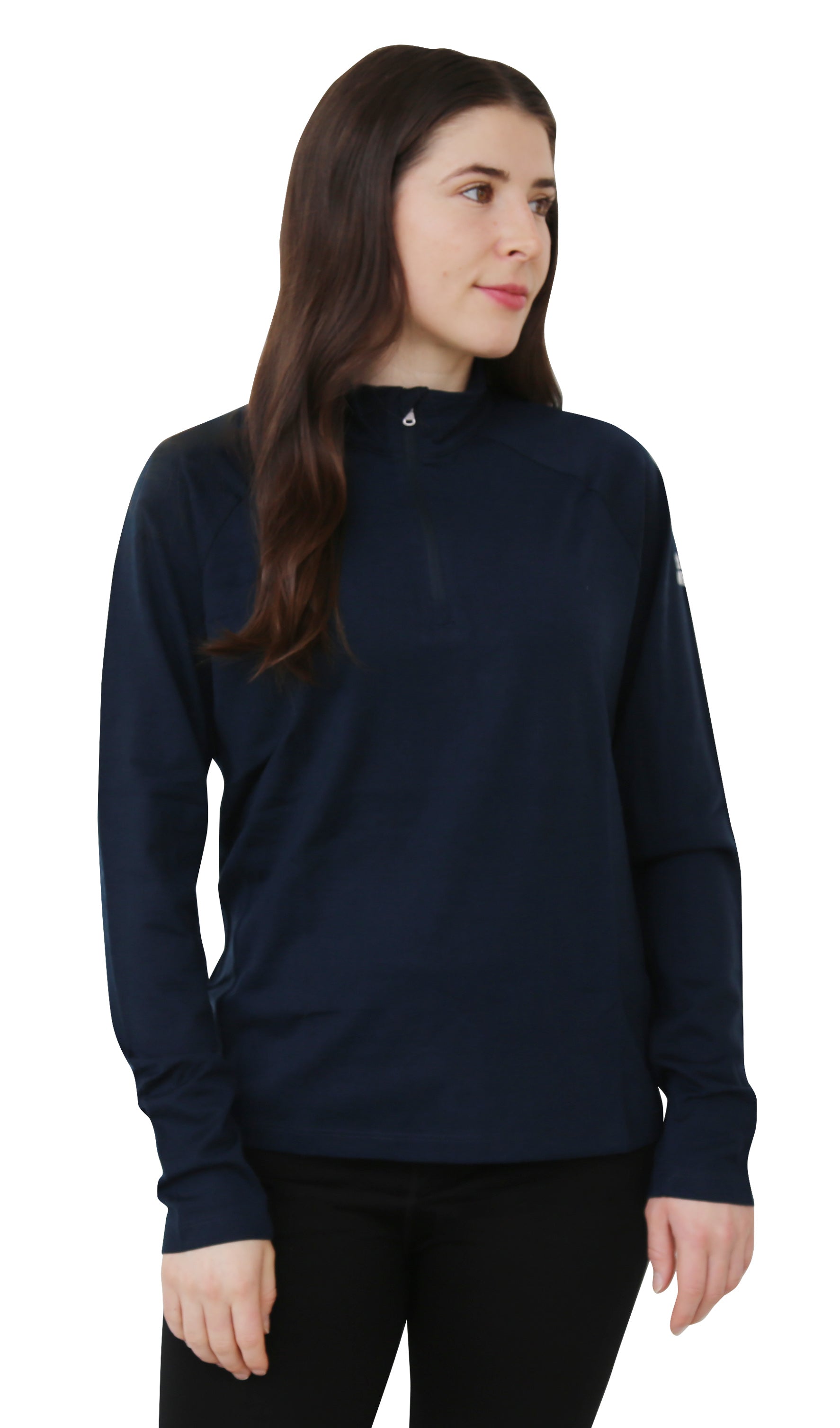 NorthWool Women's 100% Merino Wool 1/4 Zip Baselayer Pullover Sweater 260 GSM - Velora