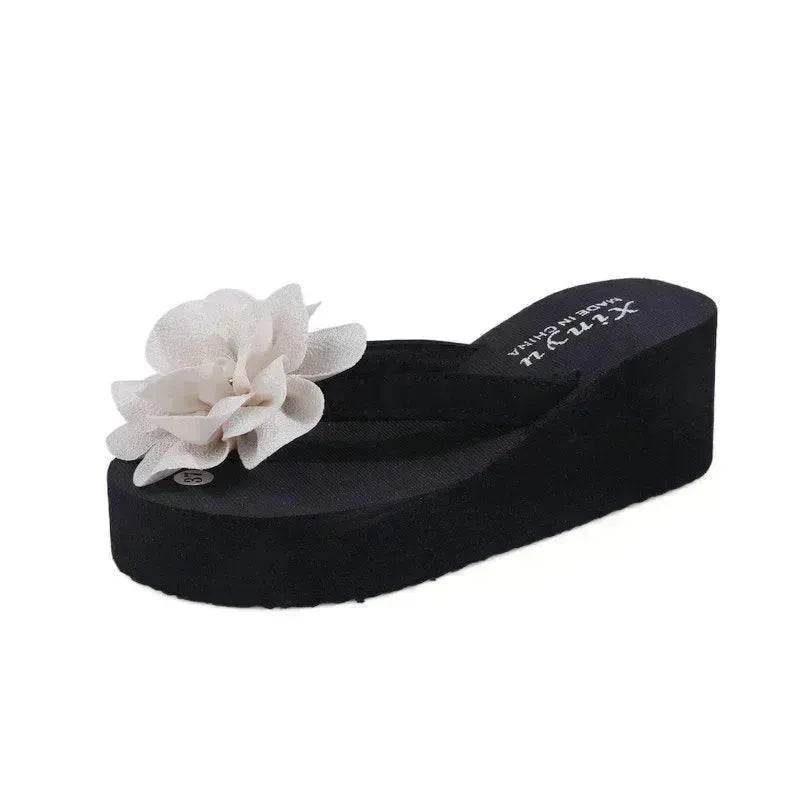 Outer Wear Flat Beach Shoes Flower Sandals - Velora