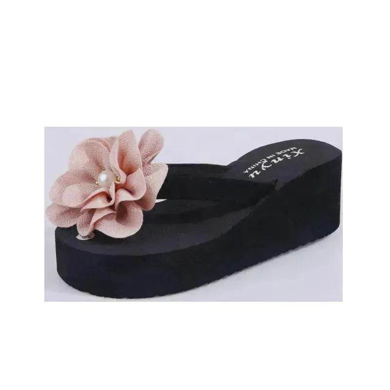 Outer Wear Flat Beach Shoes Flower Sandals - Velora