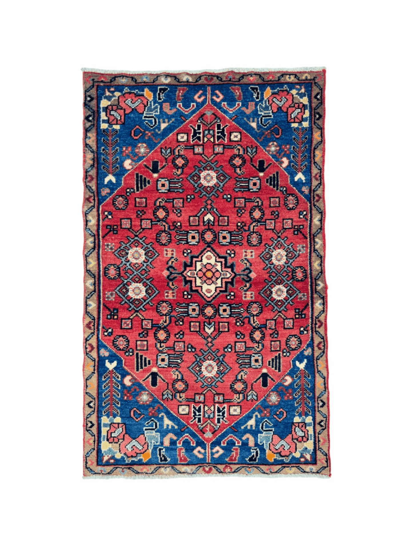 Persian Hamadan Rug | 2' 5” x 4' - Velora