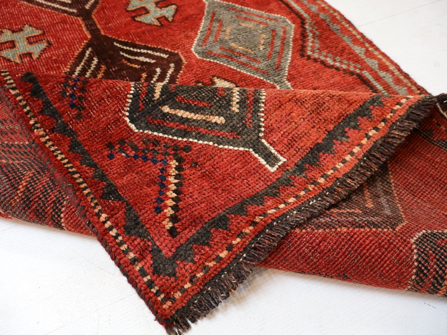 Persian Luri Runner Rug | 3' 1” x 8' 8" - Velora