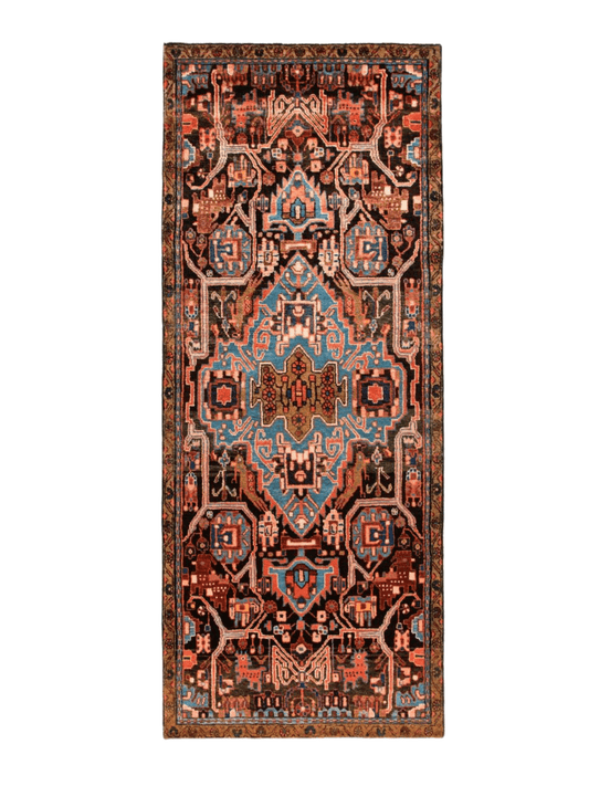 Persian Nahavand Runner Rug | 3' 5” x 8' 4" - Velora