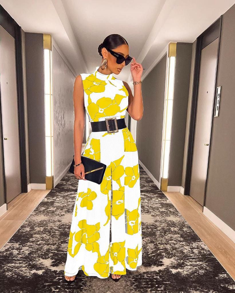 Flared Bottom One-Piece with Belt - Velora