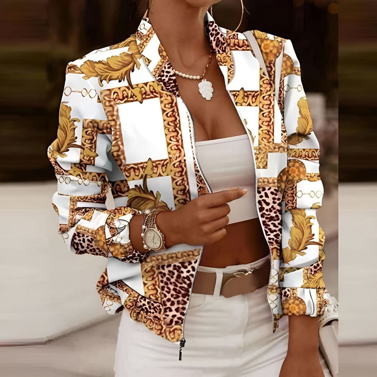 Stylish Bomber Jacket - Velora
