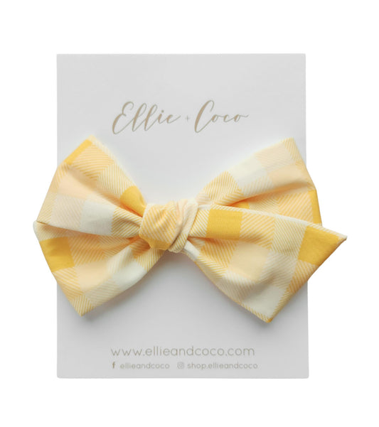 Summer Plaid Oversize Bow - Velora