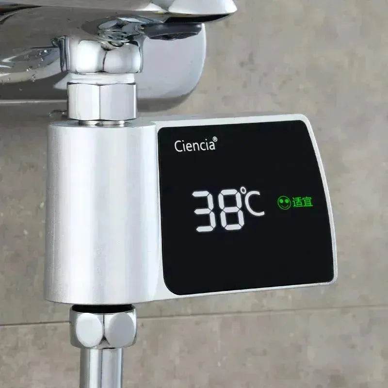 Plastic Visual Shower Faucet No Power Consumption Water Thermometer Bath - Velora