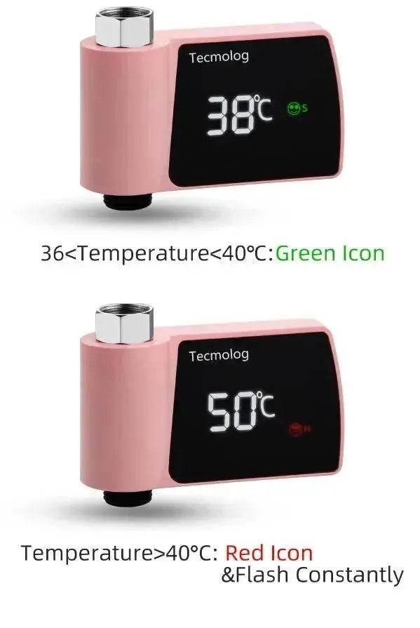 Plastic Visual Shower Faucet No Power Consumption Water Thermometer Bath - Velora