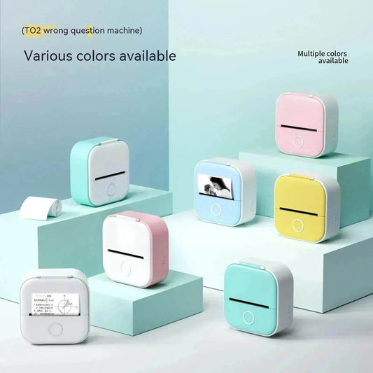 Portable Mini Thermal Label Printer Home Photo Printer Student Wrong Question Printer Bluetooth Mini Label Printer Price Tag - Velora