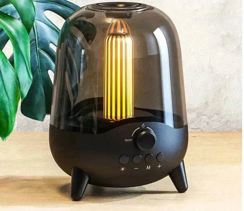 Portable Wireless Bluetooth 5.0 Speaker Flickering Ambient Light Speakers Table Lamp Stereo Sound Indoor Outdoor Night Lights - Velora
