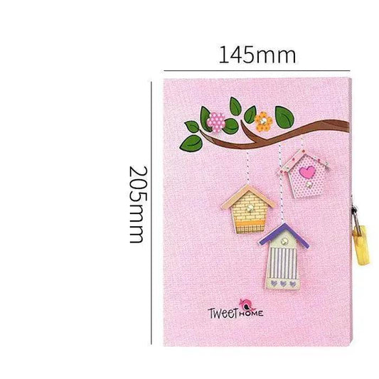 Primary School Student Code Book With Lock Diary Book Reward Gift Prize Boxed Girl Heart Cute Small Notebook - Velora