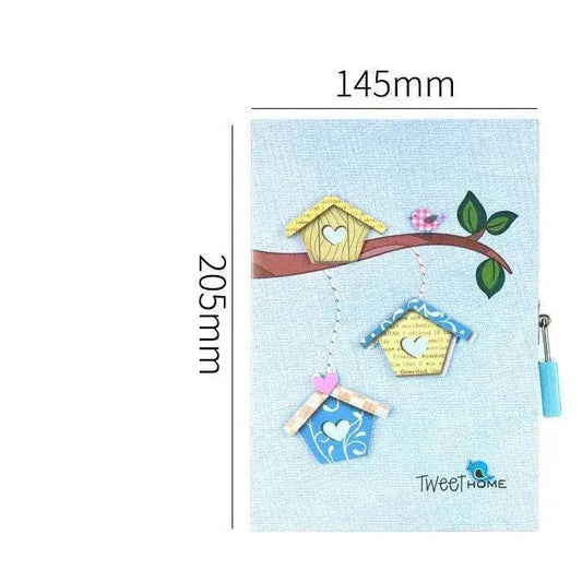 Primary School Student Code Book With Lock Diary Book Reward Gift Prize Boxed Girl Heart Cute Small Notebook - Velora