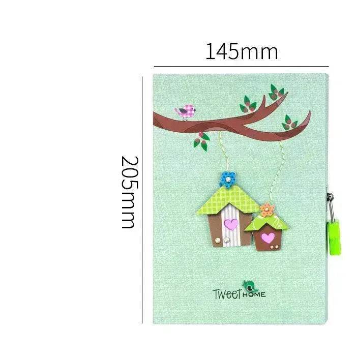 Primary School Student Code Book With Lock Diary Book Reward Gift Prize Boxed Girl Heart Cute Small Notebook - Velora