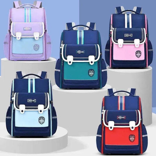 Primary School Student Schoolbag Female Lightweight Burden Alleviation Spine Protection - Velora