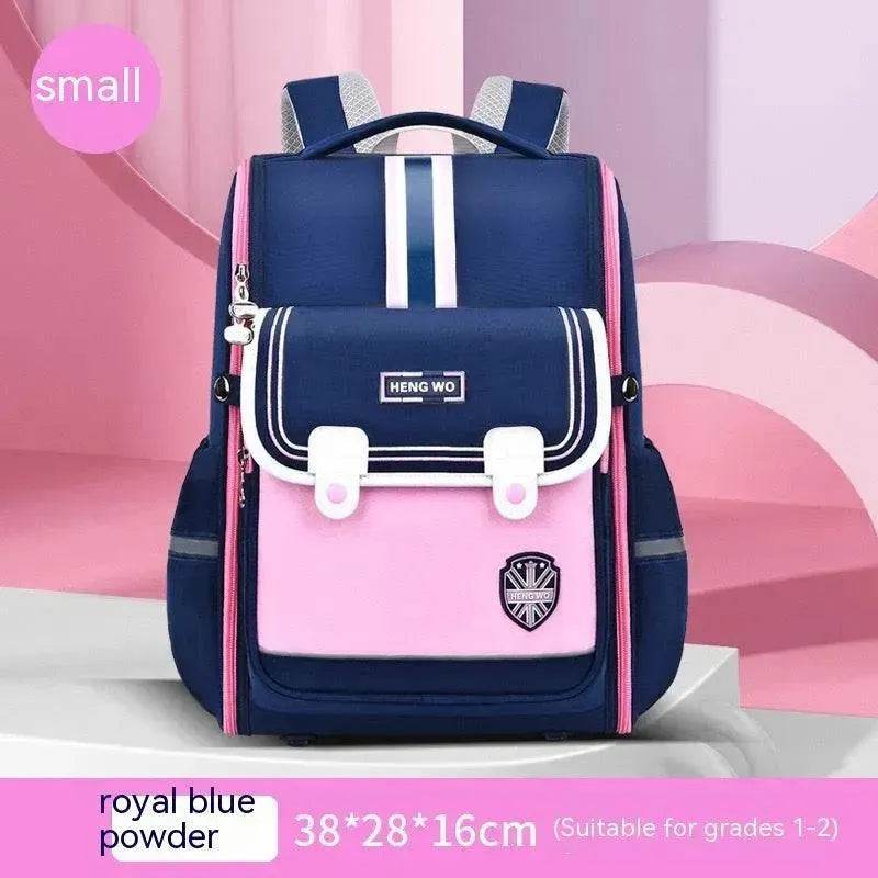 Primary School Student Schoolbag Female Lightweight Burden Alleviation Spine Protection - Velora