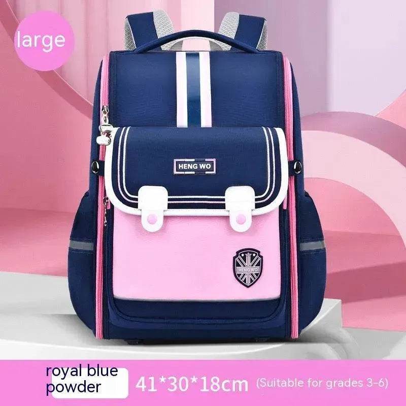 Primary School Student Schoolbag Female Lightweight Burden Alleviation Spine Protection - Velora