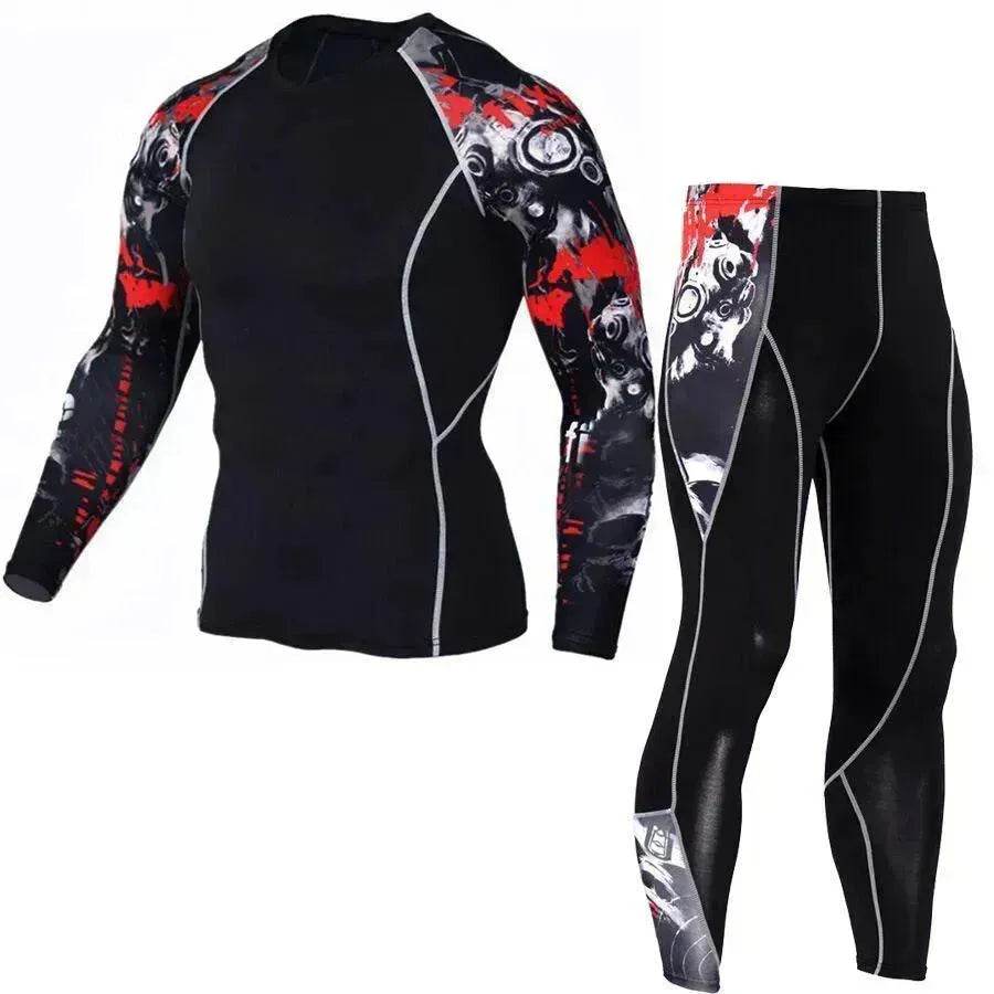 Printed long sleeve gym suit - Velora
