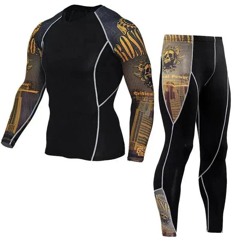 Printed long sleeve gym suit - Velora