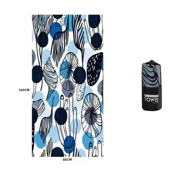 Printed Swim Microfiber Beach Towel - Velora