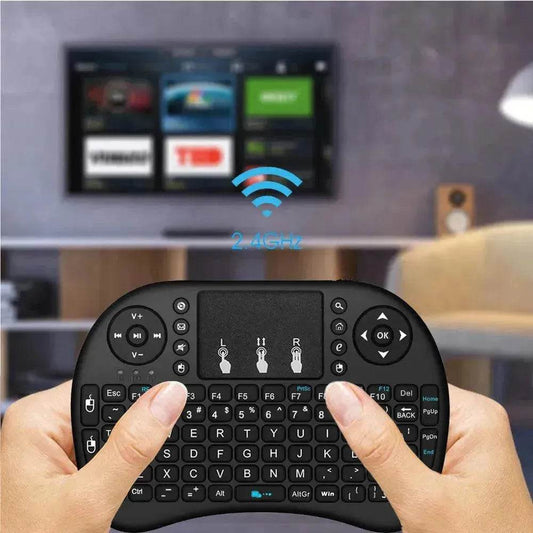 Private Mode I8 Flying Squirrel Smart Touch Game USB2.4G Full Keyboard TV Brain Wireless Remote Control - Velora