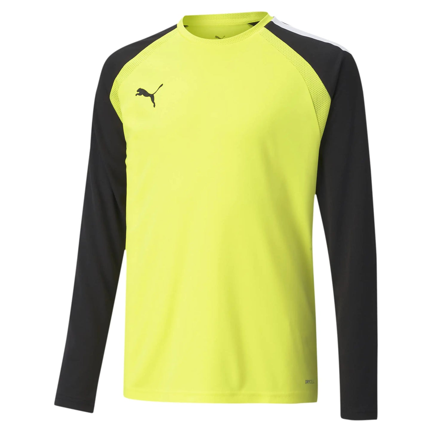 PUMA Unisex Youth Long Sleeve Goalkeeper Jersey - Fluorescent Yellow/Black/White