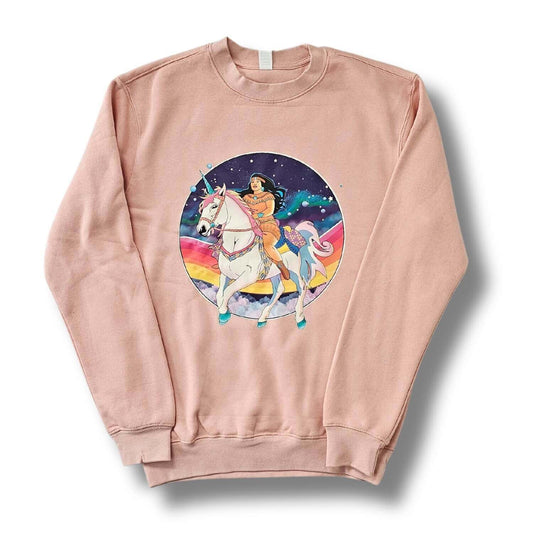 Rainbow Unicorn Woman Crewneck - Velora