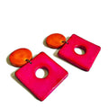 Geometric Statement Jewelry Set in Hot Pink, Purple Orange - Velora Luxury Fashion