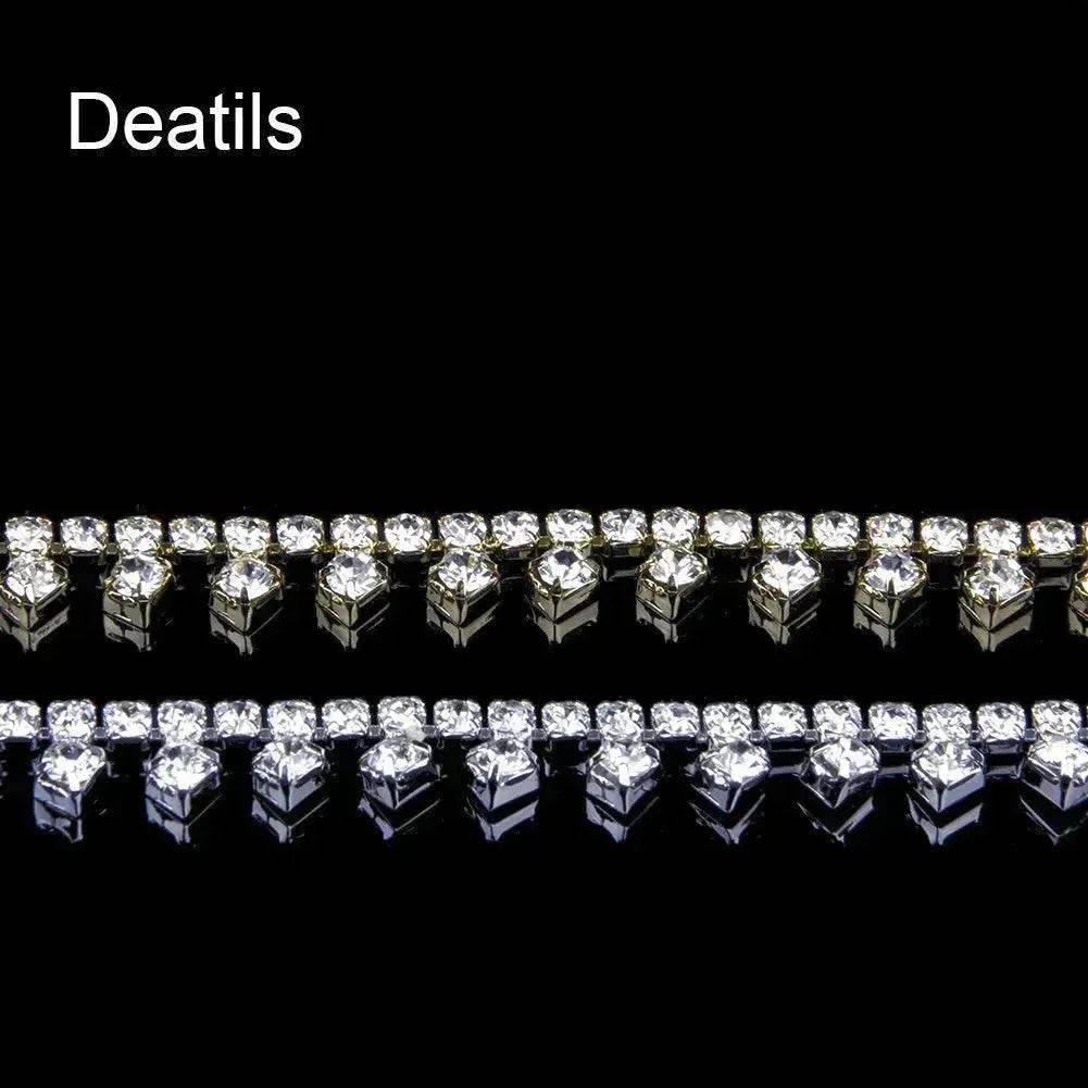 Rhinestone Claw Simple Fashion Item Choker Temperament Clavicle Chain Necklace for Women Bridal Wedding Necklace - Velora