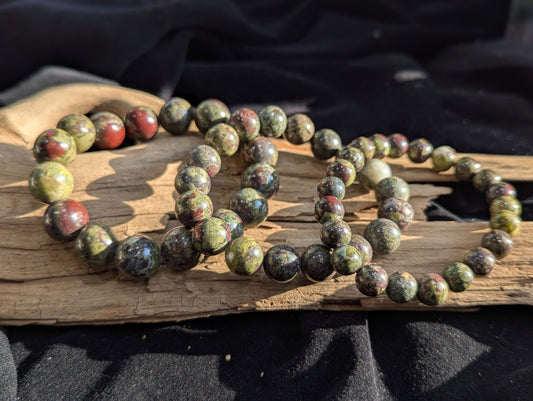 Dragon Blood Jasper Bracelet — 8mm, 10mm & 12mm Beads