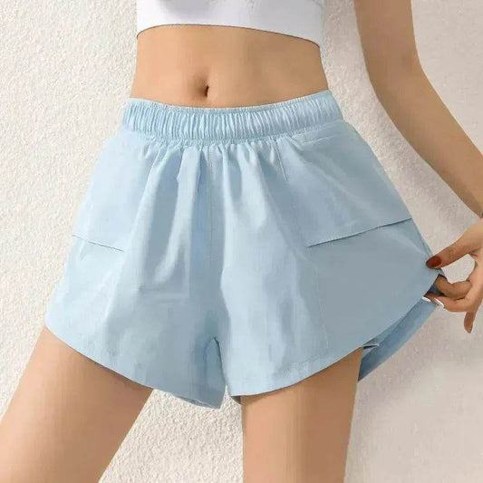 Running Quick-drying Gym Clothes Anti-failure Pocket Yoga Pants Outer Wear Training Sports Shorts Women Summer - Velora