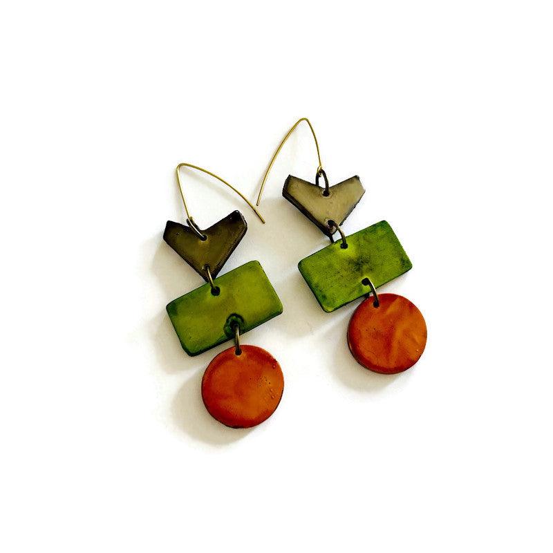 Rustic Geometric Statement Pendant Handmade - Velora Luxury Fashion