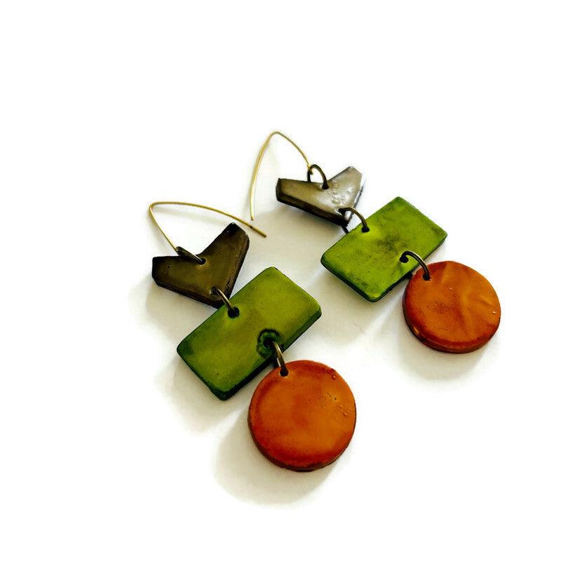 Rustic Geometric Statement Pendant Handmade - Velora Luxury Fashion