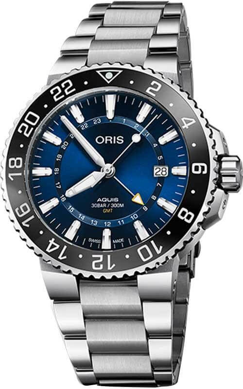 Oris Aquis GMT Mens Watch 01 798 7754 4135-07 8 24 05PEB - Velora