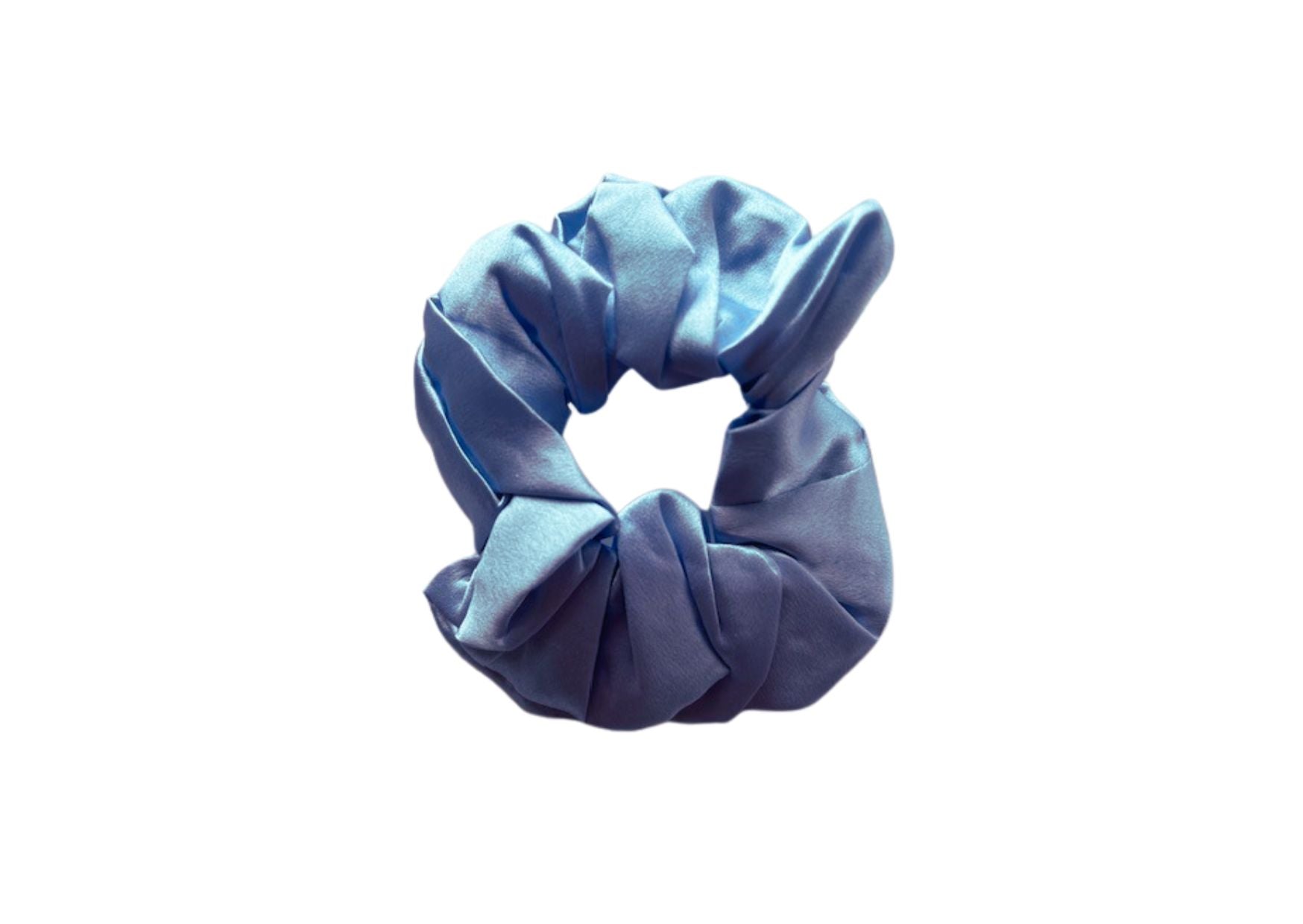 Silk Hair Scrunchie Light Blue - Velora
