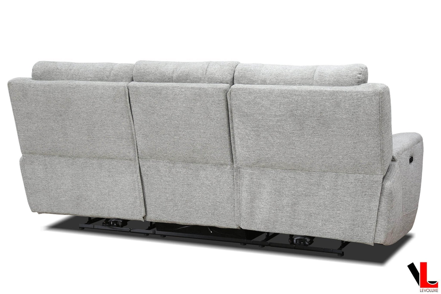 Sentinel 87.8" Power Reclining Sofa with Power Headrest in Tweed Ash Fabric - Velora Luxury Fashion