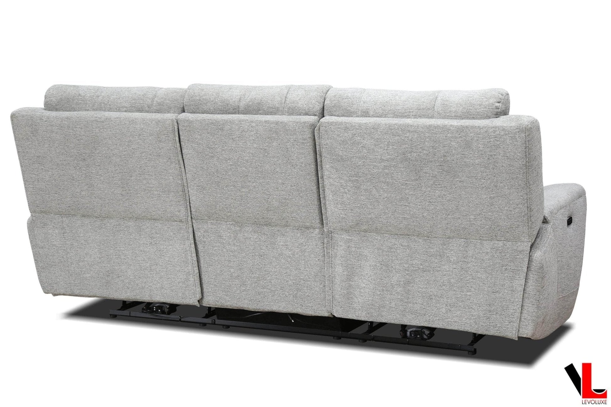 Sentinel 87.8" Power Reclining Sofa with Power Headrest in Tweed Ash Fabric - Velora Luxury Fashion