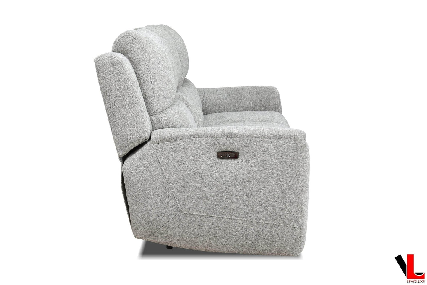 Sentinel 87.8" Power Reclining Sofa with Power Headrest in Tweed Ash Fabric - Velora Luxury Fashion
