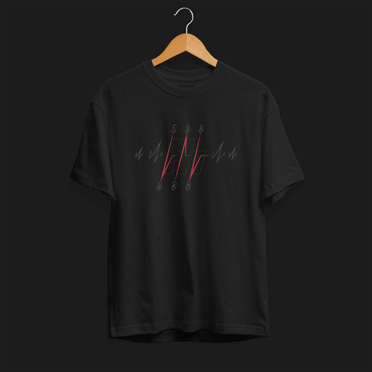 Manual Gear Shift Heartbeat Automotive Graphic T-Shirt | Mens & Womens (Unisex) - Velora