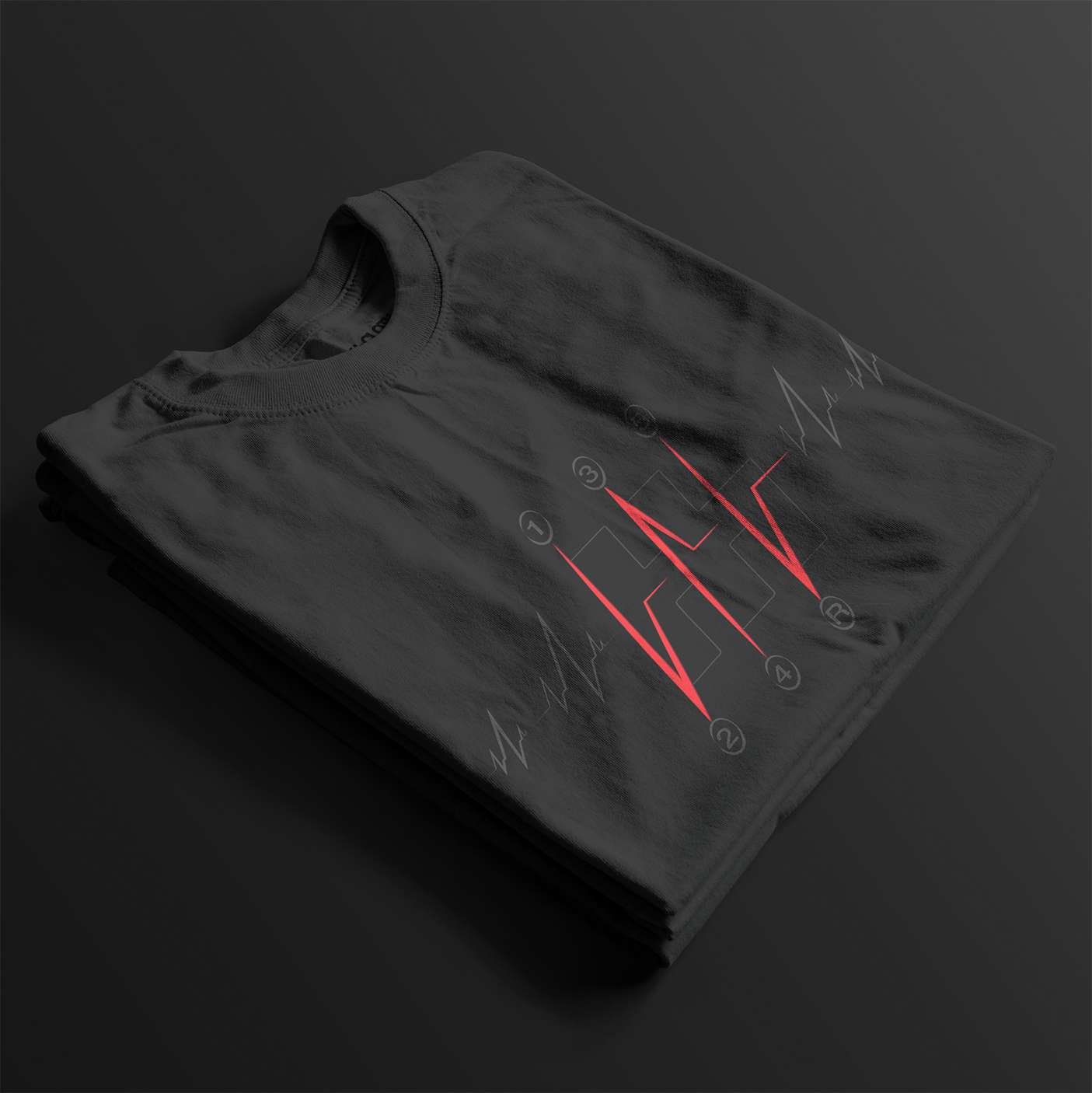 Manual Gear Shift Heartbeat Automotive Graphic T-Shirt | Mens & Womens (Unisex) - Velora