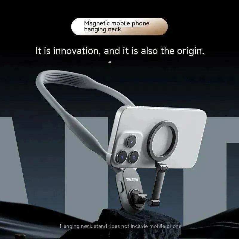 Silicone Phone Magnetic Neck Mount Quick Release Hold For Phone Magsafe Magnetic Suction Cell Phone Neck Hanging Bracket - Velora