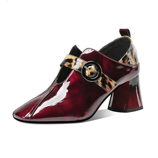 Single shoes women's high heels thick heel - Velora