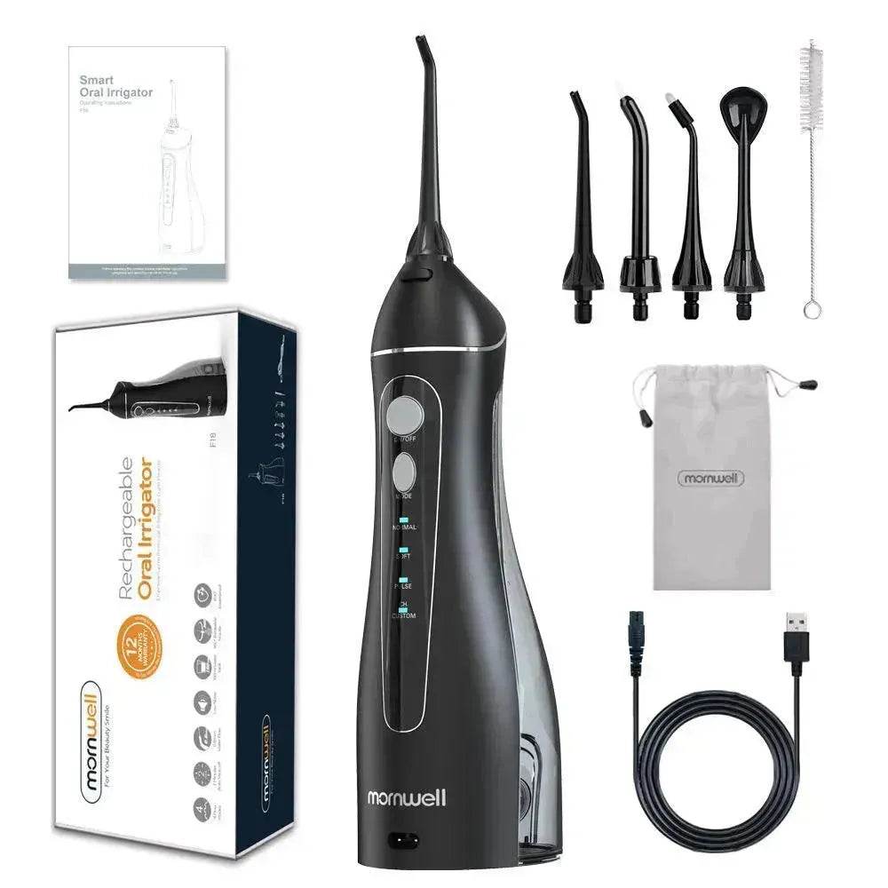 Smart Electric Portable Cordless Dental Water Flosser for Teeth Cleaning - Rechargeable and IPX7 Waterproof Travel Dental Oral Irrigator - Velora