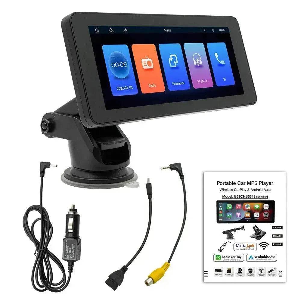 6.86" Wireless Car Video Player – Dashcam, Reverse Camera & Bluetooth Multimedia Screen