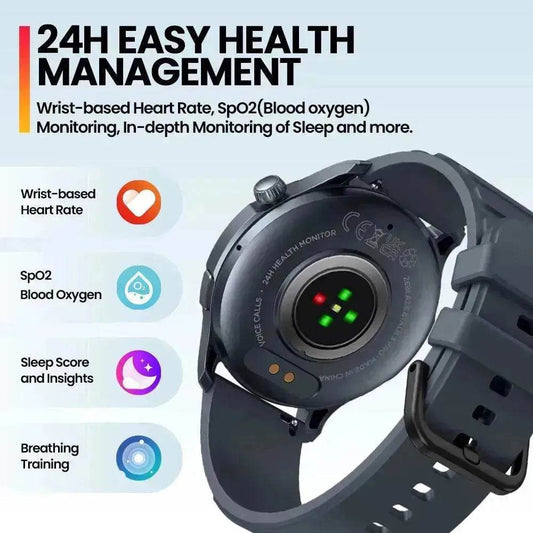 Smart Watch Display Screen Bluetooth Calling Health Fitness Tracking - Velora