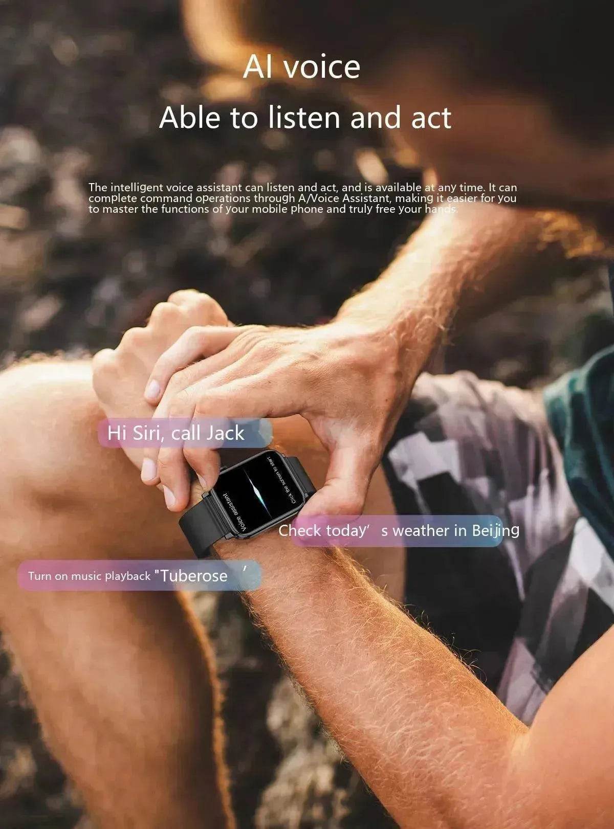 Smart Watch Real-time Sleep Blood Pressure Blood Oxygen Exercise Monitoring Watch Men And Women - Velora