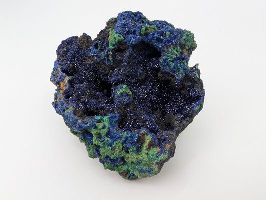 Sparkling Azurite Vug with Malachite Accents - 4 x 4in., Anhui Province