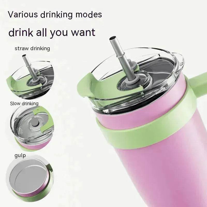Stainless Steel Large Capacity Vacuum Insulated Straw Cup - Velora