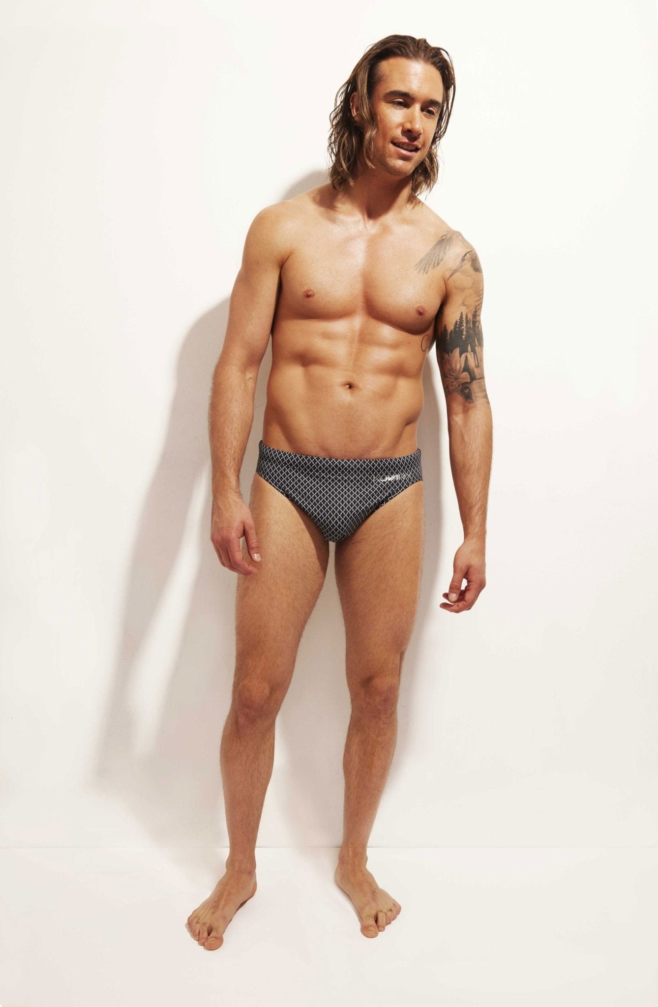 Stallion Swim Brief - Logo Print - Velora Luxury Fashion