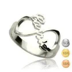 Sterling Silver Infinity Ring Jewelry Personalized Name Custom Ring - Velora
