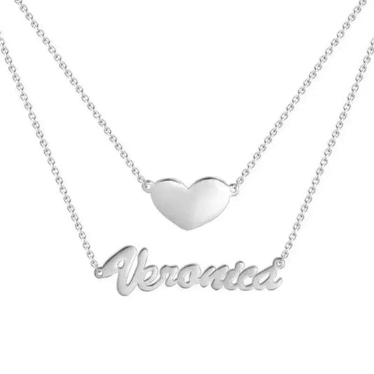 Sterling Silver Personalized Custom Jewelry Heart-shaped - Velora