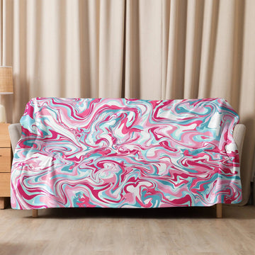 Sherpa blanket - Marble Pink